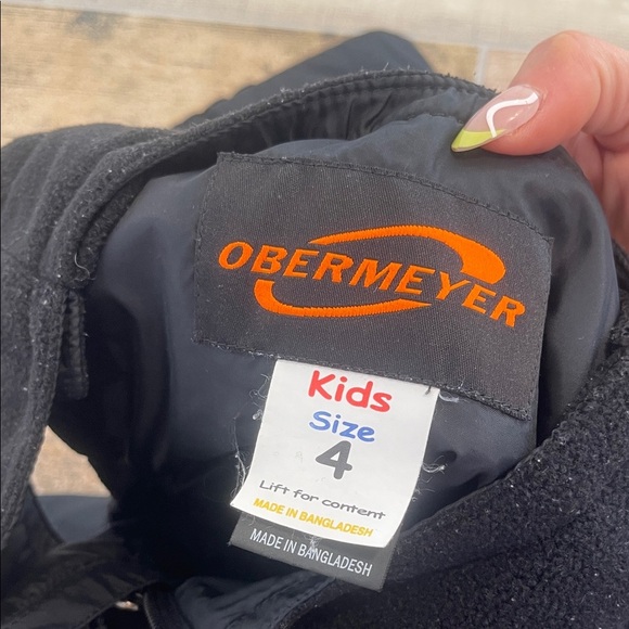 Obermeyer Unisex Kids Black Snow Bib Snow Pants Size 4 - Picture 4 of 6